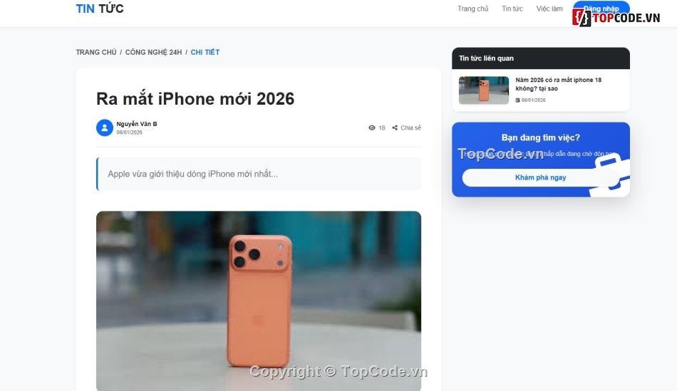 giới thiệu việc làm,web giới thiệu tin tức,website giới thiệu việc làm